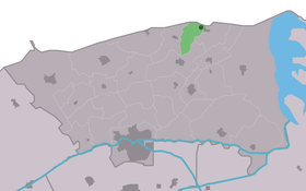 Localisation de Moddergat dans la commune de Dongeradeel