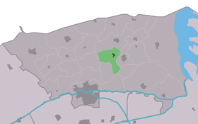 Localisation de Niawier dans la commune de Dongeradeel