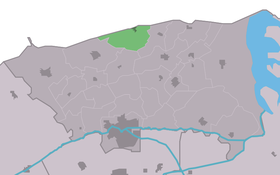Localisation de Wierum dans la commune de Dongeradeel