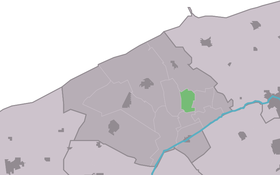 Localisation de Ginnum dans la commune de Ferwerderadiel