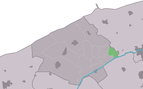 Localisation de Lichtaard dans la commune de Ferwerderadiel