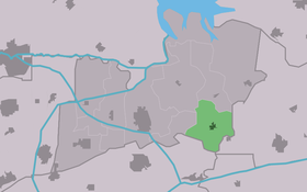 Localisation de Burum dans la commune de Kollumerland en Nieuwkruisland