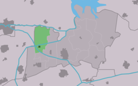 Localisation de Westergeest dans la commune de Kollumerland en Nieuwkruisland