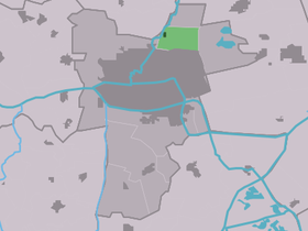 Localisation de Lekkum dans la commune de Leeuwarden