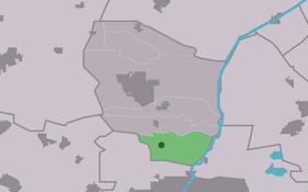 Localisation de Jelsum dans la commune de Leeuwarderadeel