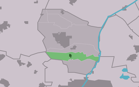 Localisation de Koarnjum dans la commune de Leeuwarderadeel