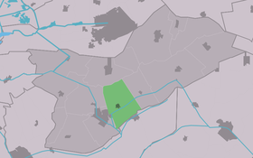 Localisation de Lippenhuizen dans la commune de Opsterland