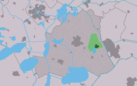 Localisation de Oudehaske dans la commune de Skarsterlân