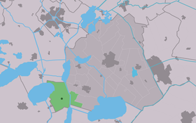 Localisation de Tjerkgaast dans la commune de Skarsterlân