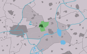 Localisation de Hurdegaryp dans la commune de Tytsjerksteradiel