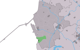 Localisation de Gaast dans la commune de Súdwest Fryslân