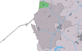 Localisation de Kimswerd dans la commune de Súdwest Fryslân