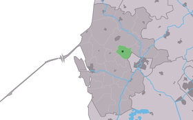 Localisation de Schettens dans la commune de Súdwest Fryslân