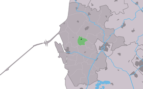 Localisation de Schraard dans la commune de Súdwest Fryslân