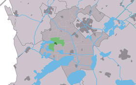 Localisation de Oudega dans la commune de Súdwest Fryslân