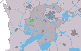 Localisation de Westhem dans la commune de Súdwest Fryslân