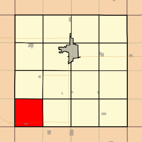 Map highlighting Peterson Township, Clay County, Iowa.svg