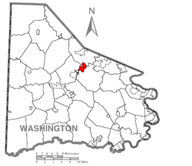 Map of Canonsburg, Washington County, Pennsylvania Highlighted.png