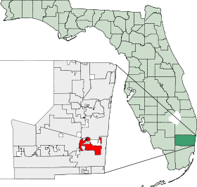 Map of Florida highlighting Dania Beach.svg