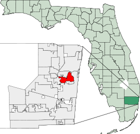 Map of Florida highlighting Oakland Park.svg