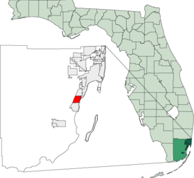Map of Florida highlighting Palmetto Bay.png