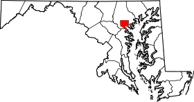 Map of Maryland highlighting Baltimore City.svg