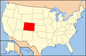 Carte avec le Colorado en rouge.