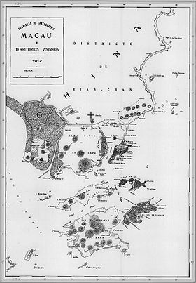 Carte des îles en 1912.