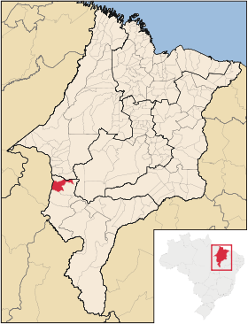 Localisation de Porto Franco sur une carte