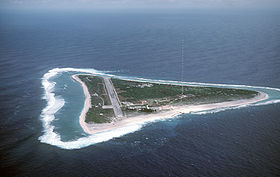Vue aérienne de l'île.