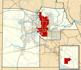 Maricopa County Incorporated and Planning areas Phoenix highlighted.svg