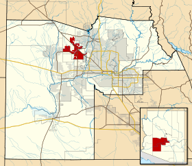 Maricopa County Incorporated and Planning areas Surprise highlighted.svg