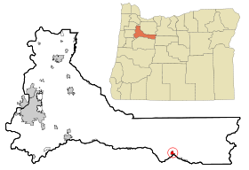 Marion County Oregon Incorporated and Unincorporated areas Detroit Highlighted.svg