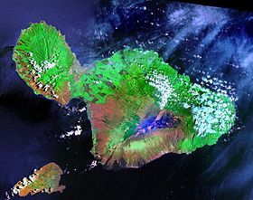 Image satellite de Maui.