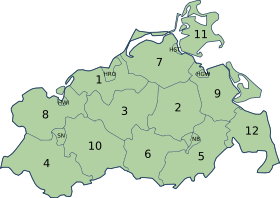 Mecklenburg-Vorpommern Kreise (nummeriert).svg