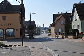 Vue du centre de la commune avec la mairie