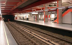 Quai de la station « Porte de Namur »