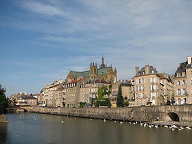 La Moselle et la cathédrale Saint-Étienne