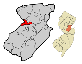 Middlesex County New Jersey Incorporated and Unincorporated areas New Brunswick Highlighted.svg