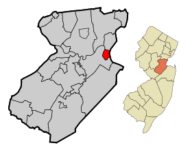 Middlesex County New Jersey Incorporated and Unincorporated areas South Amboy Highlighted.svg