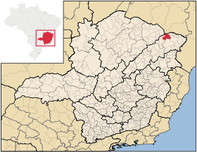 Localisation de Pedra Azul sur une carte