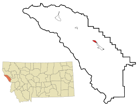 Mineral County Montana Incorporated and Unincorporated areas Superior Highlighted.svg
