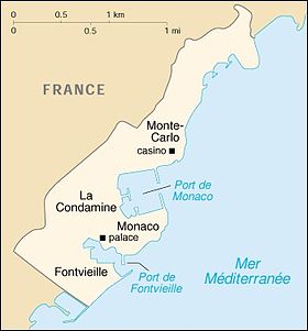 carte : Géographie de Monaco