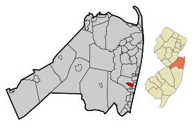 Monmouth County New Jersey Incorporated and Unincorporated areas Neptune City Highlighted.svg