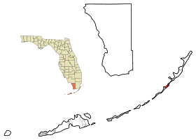 Monroe County Florida Incorporated and Unincorporated areas Tavernier Highlighted.svg