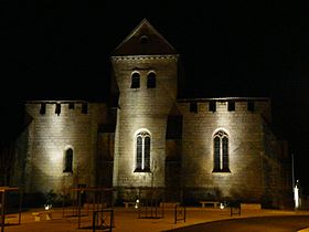 L'église de Monsec, la nuit.