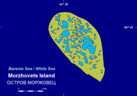 Carte de l'île Morjovets.