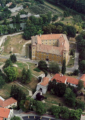 Vue aérienne du château