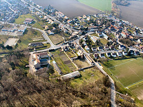 Vue aérienne du village