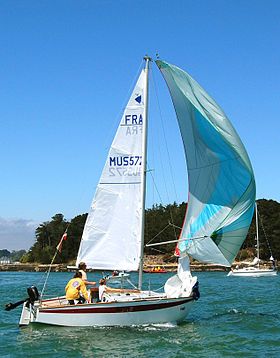 Un Muscadet sous spi dans le golfe du Morbihan